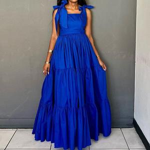 Nuevos Vestidos Halter de Verano para Mujer con Lazo Dulce, Cintura Alta y Gran Vuelo, a la Moda - Product Image 3