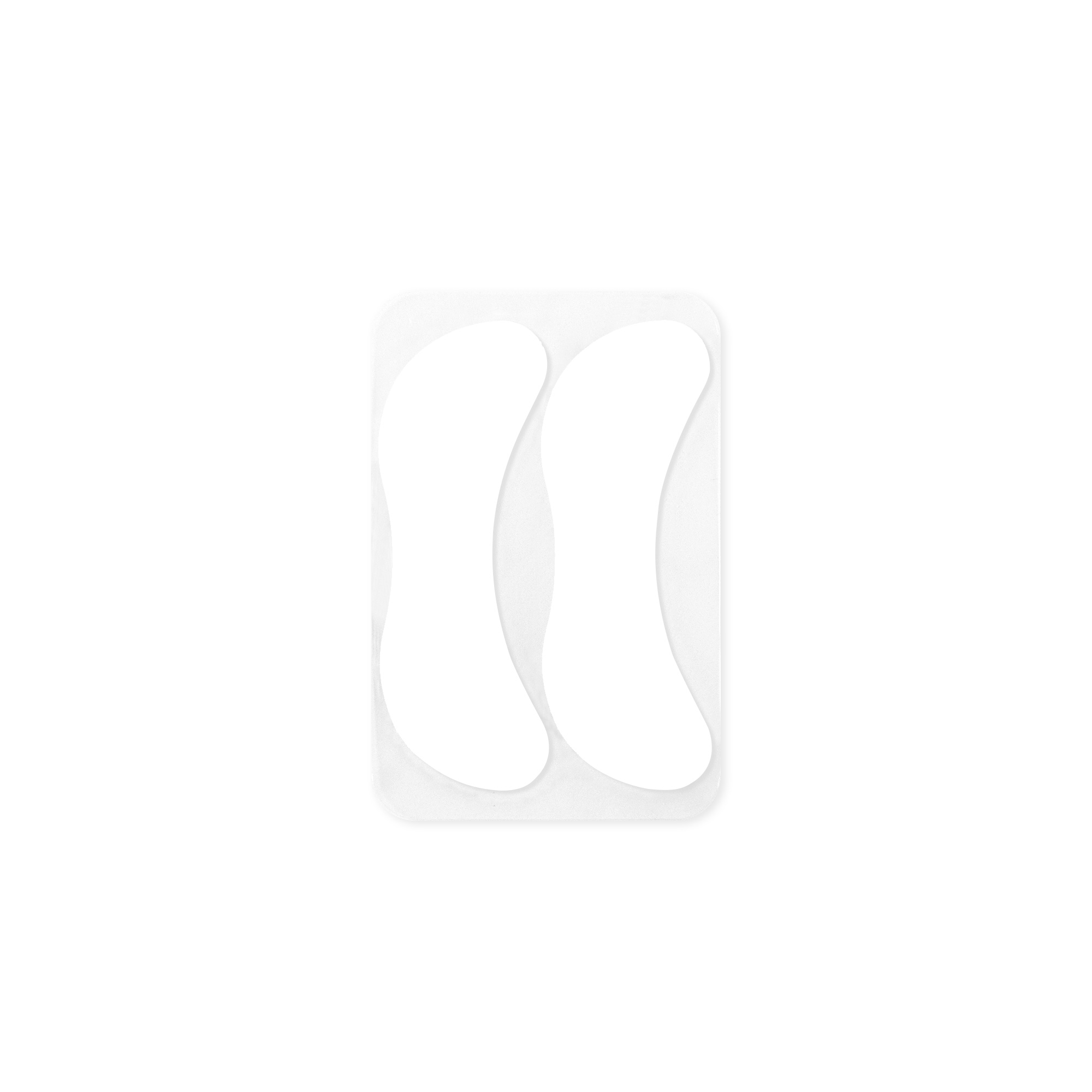 Non adhésif en silicone forme de cache-œil blanc