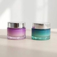 Elegantes Klarglas-Gefäß mit Silberdeckel 15ml/30ml/50ml/100ml/120ml Hochwertiges Glas für Augencreme Gesichtscreme Bio-Hautpflege Kosmetik