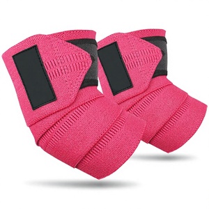 Pink Elbow Wraps Adjustable Breathable Elastic Support for Weight Lifting Fitness Gym <b>Exercise</b> Unisex Solid Color <b>Knee</b> wraps - Product Image 1