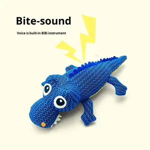 Juguete Masticable Interactivo Ecológico 100% Algodón con Diseño de Cocodrilo y Rana para Perros Pequeños y Grandes, Dispensador de Premios para Mascotas, Alivia el Estrés y el Aburrimiento - Product Image 4