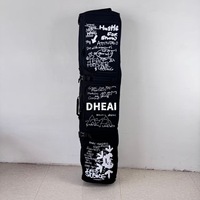 Sac à dos de snowboard imperméable de 55 L avec compartiments, sangles d'épaule réglables et roues pour les sports d'hiver, ski et neige