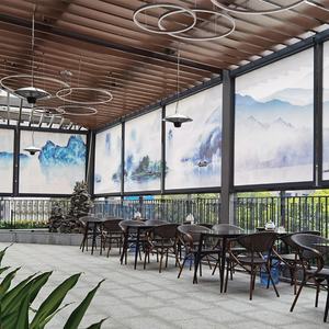 Tende parasole antivento motorizzate per balcone Patio esterno con pista Zip - Product Image 4