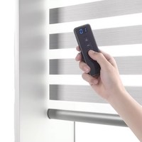 Persianas Enrollables Zebra Blackout Modernas Motorizadas Automáticas con Control por App Wi-Fi Compatibles con Google y Alexa