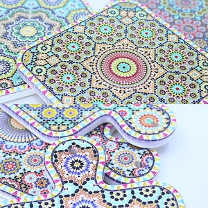 Sous-verres absorbants en forme de puzzle, motif mandala bohème, tapis de <span class=keywords><strong>tasse</strong></span> emboîtables pour <span class=keywords><strong>table</strong></span> à café ou à thé - Product Image 4