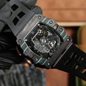 Reloj Mecánico de Alta Calidad para Hombre con Caja de Fibra de Carbono, Correa de Goma, Movimiento 11-03 y Cronometraje 7750 - Product Image 6