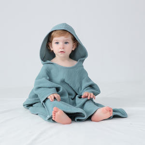 Manches courtes enfants plage changer Robe séchage rapide maison peignoir douche Wrap bébé à capuche <span class=keywords><strong>gaze</strong></span> <span class=keywords><strong>coton</strong></span> serviette <span class=keywords><strong>Poncho</strong></span> - Product Image 5