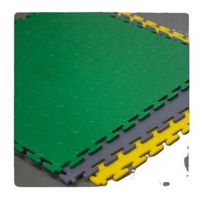 Carreaux de sol à emboîtement en vinyle PVC à motif pièce de monnaie pour atelier de garage - Product Image 1