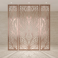 Paravent décoratif moderne en acier inoxydable 304 découpé au laser, à rayures horizontales, pour séparation de pièce, idéal pour mariages et hôtels