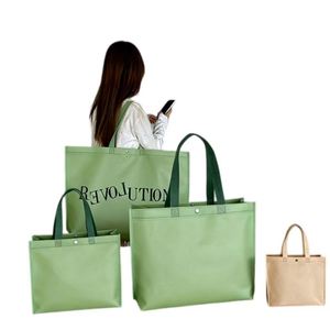 Bolsa de Compras Reutilizable de Tela No Tejida con Logotipo Impreso Digital, Diseño de Flores y Personalización - Product Image 3