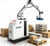 Cobot Kolaboratif Industri untuk Palletizing dengan Gripper Hisap Vakum, Lengan Robot Otomatis untuk Operasi Penumpukan Kotak Karton