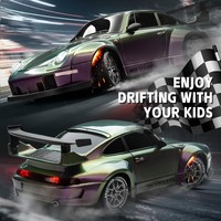 Mini voiture RC de course, modèle drift, échelle 1:24, 2.4G, kit d'éclairage complet, vitesse maximale 20 km/h, voiture radiocommandée pour intérieur