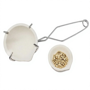 Ensemble de récipients en céramique, 2 pièces, capacité de 10 oz, avec pinces pour la fusion de l'or, de l'argent, du cuivre, outils de fabrication de bijoux - Product Image 1