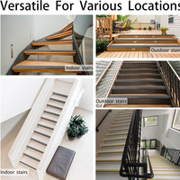Bande antidérapante en PVC pour escalier, autocollante, imperméable, protection des bords des marches, pour escaliers intérieurs à domicile