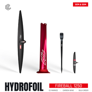Ensemble hydrofoil FIREBALL 1250 Ultra High Mod Carbon, mât en aluminium de 19 mm, 900 mm, configuration complète pour le downwind et le pump foiling - Product Image 1