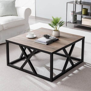 Meuble <span class=keywords><strong>TV</strong></span> carré moderne et compact, console de rangement, table basse décorative en fer écologique pour salon - Product Image 2