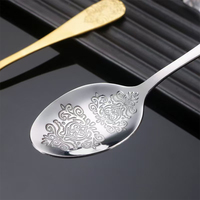 Luxus Minimalist Edelstahl Besteck Besteck Set 5PCS Blumenmuster Besteck Golden Besteck Besteck Kits für Veranstaltungen