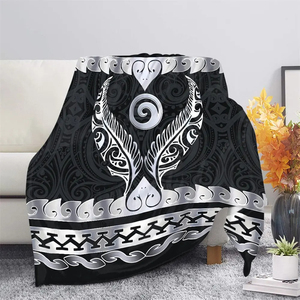 Cobertor Casal Polynesian Tribal Maori Tattoo Australia Canguro Nueva Zelanda Imprimir Oversize Soft Custom Franela Fleece Manta - Product Image 1