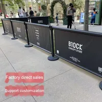 Ceinture d'isolation de file d'attente de barrière mobile en plastique personnalisée extérieure de 1.0m pour la ligne de file d'attente d'entrée de détournement d'affichage d'entrée de tache scénique