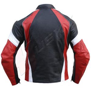 Veste de course automobile respirante pour hommes personnalisée OEM vêtements de sport en cuir véritable imperméable coupe-vent imprimé vêtements de course Plus - Product Image 4