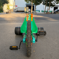 Kart de drift commercial à pédales, monoplace, non motorisé, pour parc d'attractions extérieur et aire de jeux
