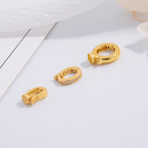 925 Sterling Silver <span class=keywords><strong>CZ</strong></span> Dát Đơn Giản Phổ Clasp, 925 Sterling Bạc Mặt Dây Chuyền Móc, Đồ Trang Sức Làm Bằng Tay Hoàn Thiện Clasp - Product Image 2