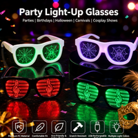 Lunettes LED à chargement USB, lumineuses et colorées, pour fêtes de Noël, Halloween et événements – Accessoires technologiques éclatants