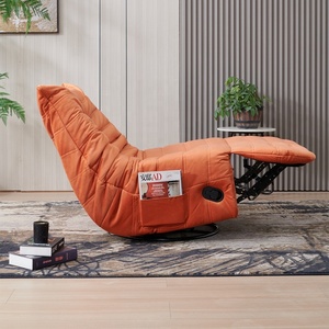 Silla de sofá reclinable eléctrica individual moderna y elegante de alta calidad con tapicería de tela de función extensible para sala de estar - Product Image 6