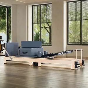 Nuovo arrivo commerciale pilates reformer beige pilates riformatore pieghevole pilates riformatore