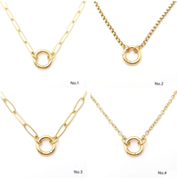 Collier personnalisé en acier inoxydable Jietao avec fermoir à bouton poussoir pour la fabrication de pendentifs DIY et de bijoux faits à la main