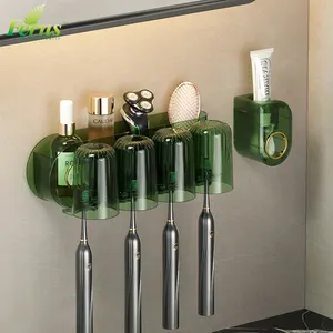 Organizzazione e stoccaggio del bagno del supporto per spazzolino da denti a parete multifunzionale di grande capacità di moda