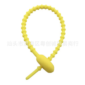 Tadpole Cable Tie 11.7*1Cm Soft Rubber Releasable For Plush Doll Backpack Pendant Ornament - Product Image 2