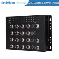 InMax Fabricant M12 bord métro ferroviaire métro circulation gigabit ethernet industriel géré commutateur réseau