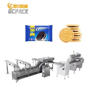 Automatic cookie sandwich biscuit pillow packing machine for butter cream