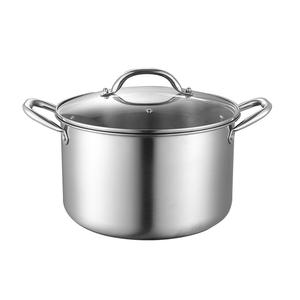 Nồi nấu đa năng <span class=keywords><strong>8</strong></span> lít bằng thép không gỉ, có nắp, dùng được cho mì, súp, nước dùng - Product Image 1