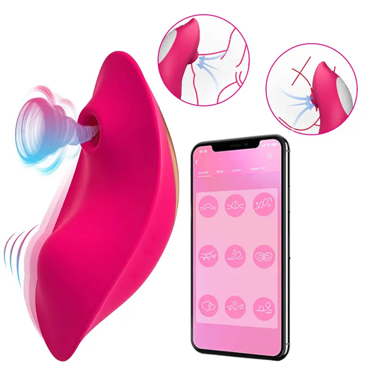 Mainan Seks Pengendali Jarak Jauh Bluetooth Nirkabel Baru Celana Dalam Getar Dapat Dipakai Vibrator Penghisap Panties G Spot Vagina