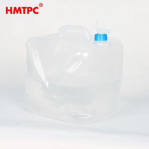 Folding Water <b>Bag</b> <b>20L</b> Portable Soft Pack With Faucet For Car Outdoor Camping Use Transparent Plastic - Product Image 2