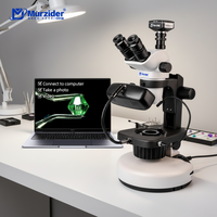 Jewelry Microscope Trinocular Stereo 10MP Digital Microscope for Gem Diamond Jade Inspection Lab Research