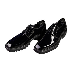 Nouvelles chaussures Derby pour hommes en cuir véritable, bout carré, semelle épaisse, élégantes et décontractées pour le travail - Product Image 6