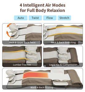 Alfombrilla de Masaje Corporal Eléctrica Personalizable al por Mayor con Control Remoto, Calefacción, Tracción y Bolsa de Aire <span class=keywords><strong>para</strong></span> Hogar y Oficina - Product Image 4