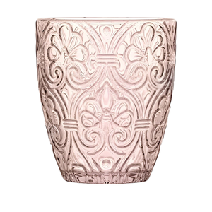 Bicchiere da acqua CORINTO LINE in vetro rosa 300ml - Product Image 1