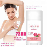 Déodorant anti-transpirant en stick sans aluminium, protection invisible 72H, parfum longue durée, logo personnalisé OEM