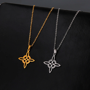 Collar con Nudo de Bruja de <span class=keywords><strong>Skyrim</strong></span> para Wicca y Brujería, Gargantilla de Acero Inoxidable, Amuleto Vintage, Joyería Sobrenatural, Regalo para Mujer - Product Image 5