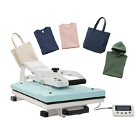 Presse à chaud semi-automatique magnétique professionnelle à glissière pour T-shirts 38*38 cm avec unité de contrôle LED séparée