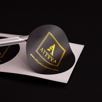 Feuille d'autocollants en vinyle ronde avec logo personnalisé impression conception or étanche auto-adhésif étiquette papier autocollants