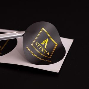 Biểu Tượng Tùy Chỉnh Vòng Vinyl Dán Tấm In Ấn Thiết Kế Vàng Không Thấm Nước Tự Dính Nhãn Dán Giấy - Product Image 3