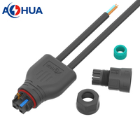 Konektor M20 Over Molding Power 2pin 1 ke 2 Splitter Male Female IP65 IP68 Tahan Air untuk Modul LED