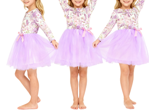 Vestido de Manga Larga para Niña de Yiwu Yiyuan Garment, con Volantes, Diseño de <span class=keywords><strong>Unicornio</strong></span>/Floral, Vestido Evase para Niñas, Uso Diario Informal - Product Image 3