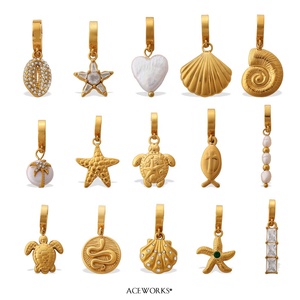 Cierres de Bikini Estilo Costero |   Charm de Acero Inoxidable Chapado en Oro PVD de 18K para Ropa de Playa con Clip |   Resistente al agua, hipoalergénico y sin deslustre - Product Image 2
