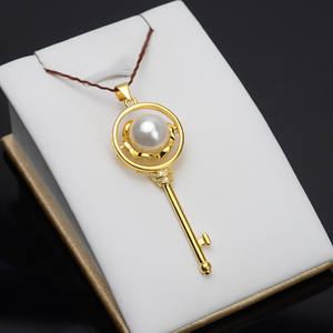 S925 Silver Pendant 9-10 Pearl Trendy Female Head Key DIY <b>Jewelry</b> Accessories Semi Finished 613 Empty <b>Tray</b> for <b>Jewelry</b> Making - Product Image 3